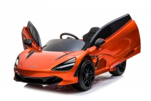 Elektro- Kinderauto McLaren 720s Orange seitlich Türen offen