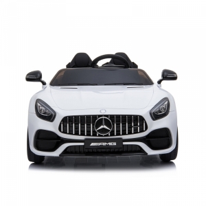 Mercedes AMG GT Zweisitzer Kinderauto weiss von vorne