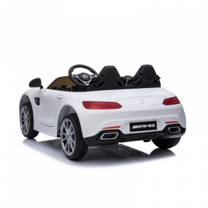 Mercedes AMG GT Zweisitzer Kinderauto weiss Heck