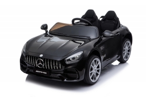 Mercedes AMG GT Zweisitzer Kinderauto schwarz von vorne