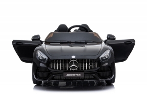 Mercedes AMG GT Zweisitzer Kinderauto schwarz von vorne